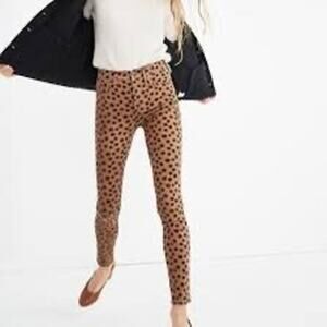 Madewell 10” High-Rise SkinnySize Womens Size 24 Leopard Dot